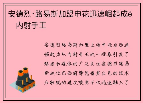 安德烈·路易斯加盟申花迅速崛起成队内射手王